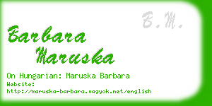 barbara maruska business card